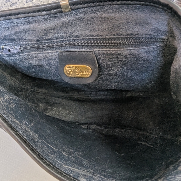 GUCCI GG MONOGRAM CANVAS LEATHER VINTAGE WOMEN'S SHOULDER BAG - Picture 9 of 13